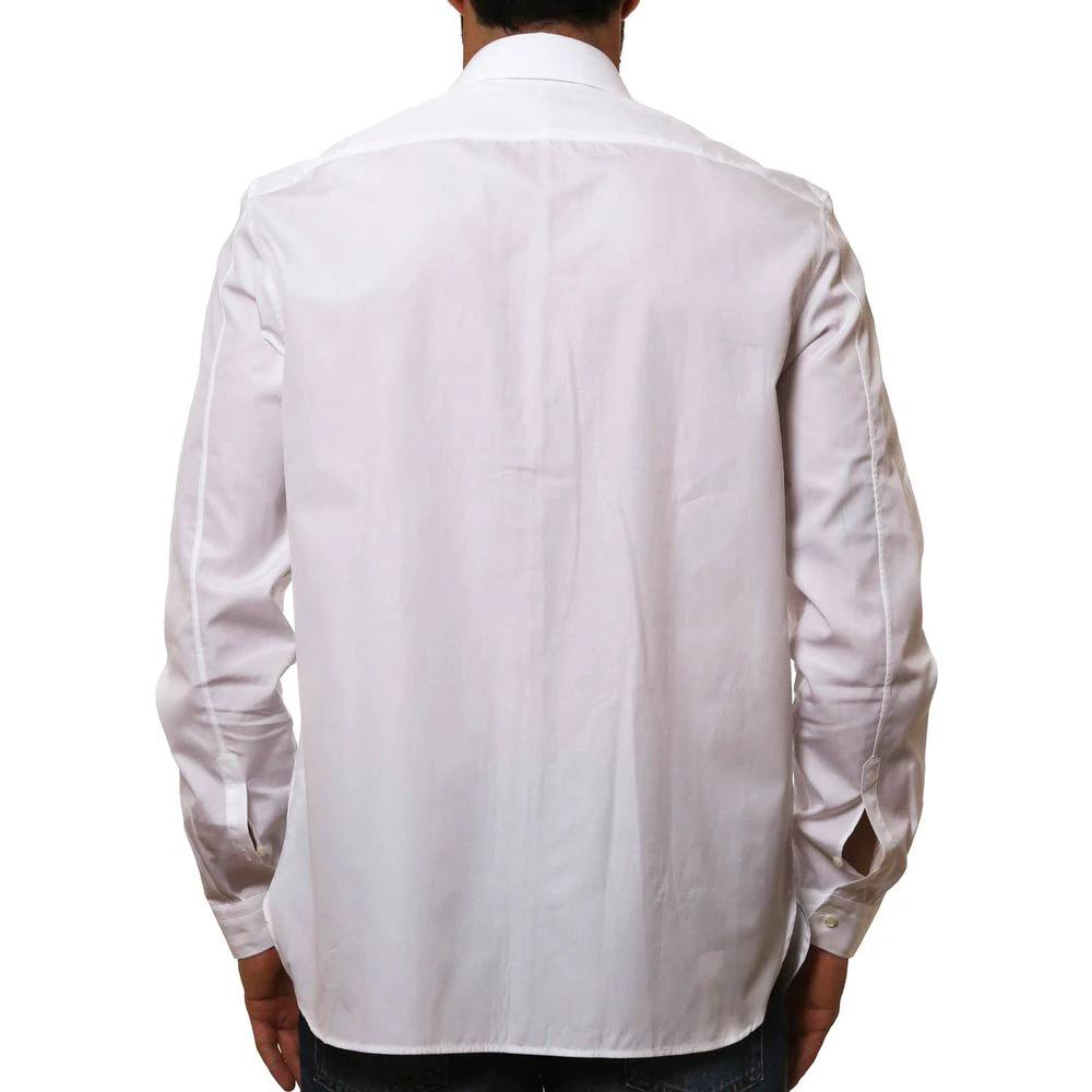 Neil Barrett White Cotton Pattern Shirt by Neil Barrett