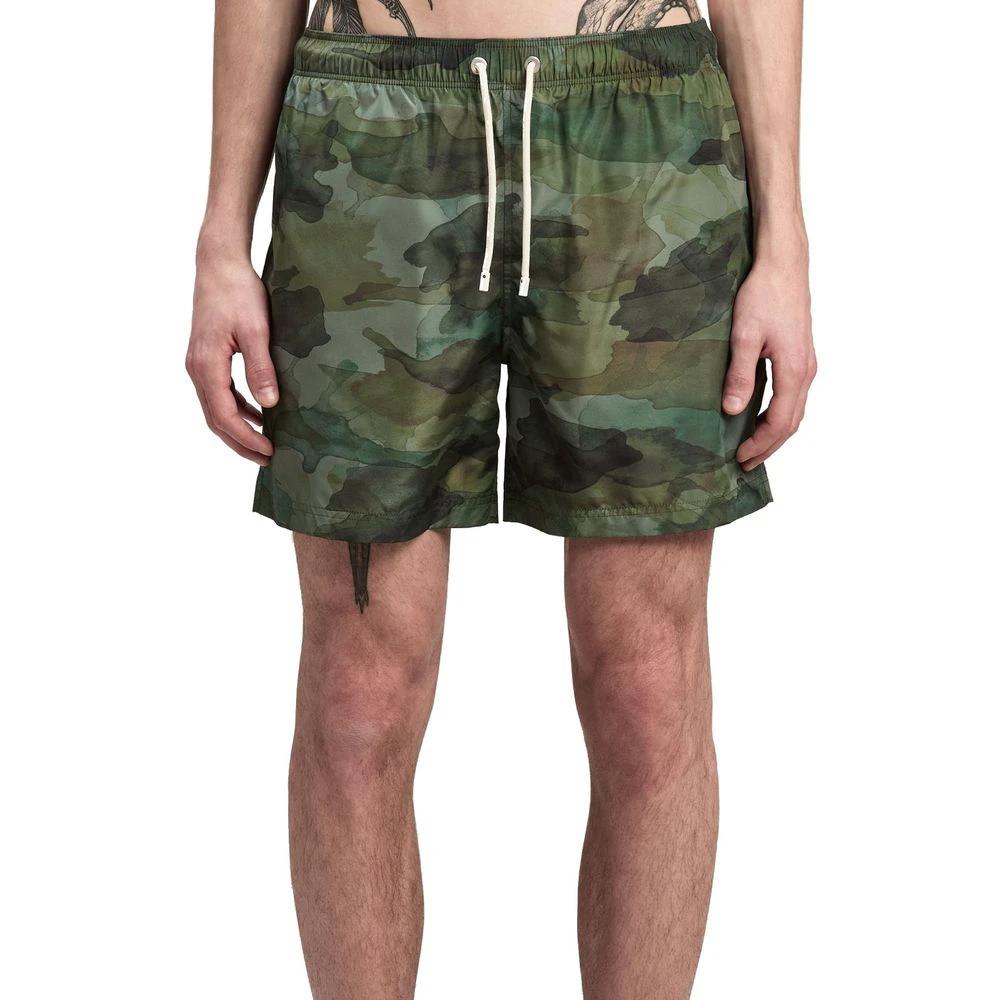Palm Angels Bicolor Polyester Swim Shorts by Palm Angels