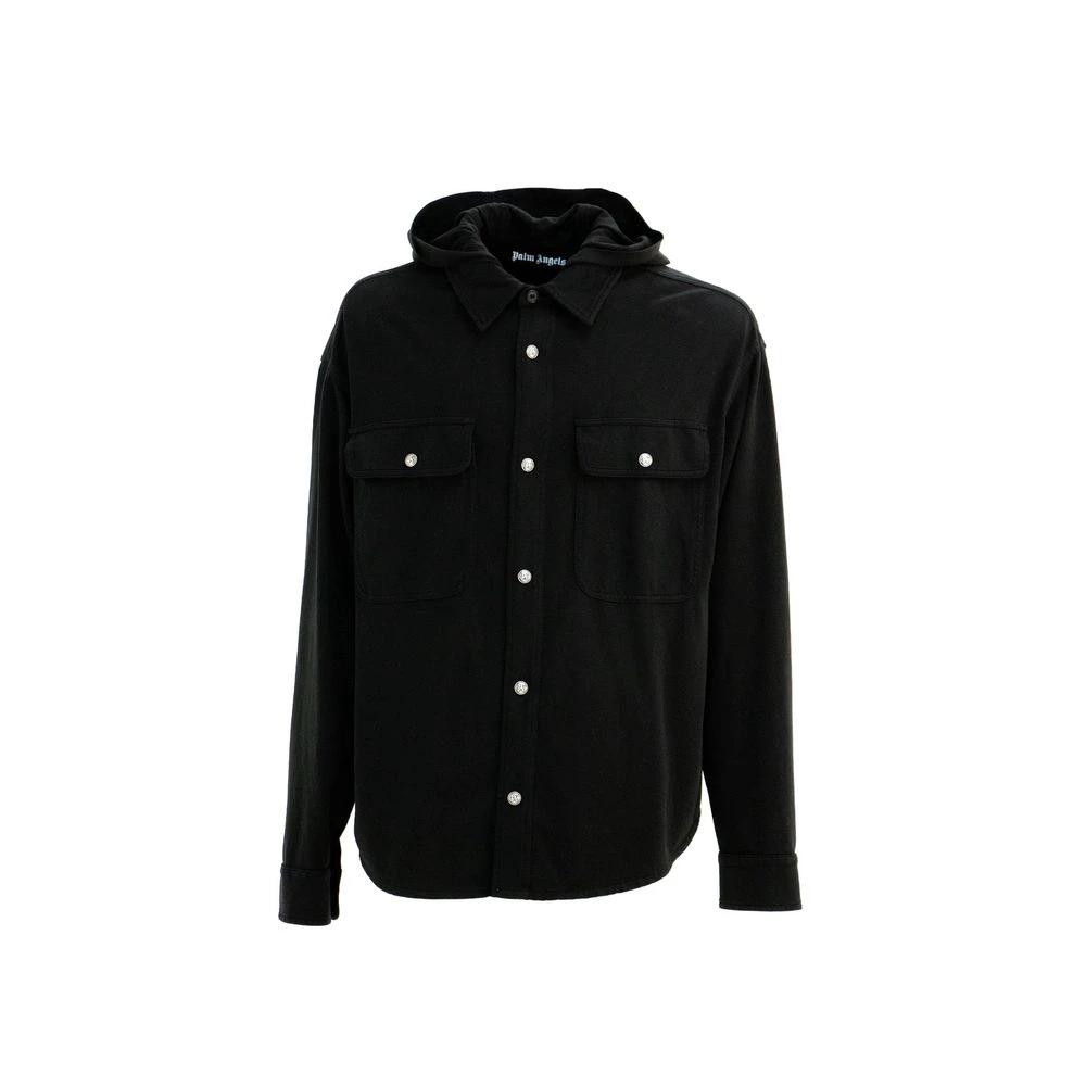Palm Angels Black Denim Shirt by Palm Angels