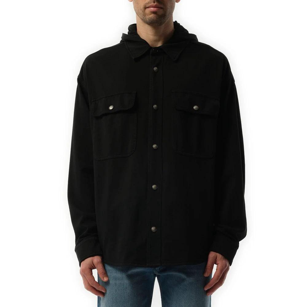 Palm Angels Black Denim Shirt by Palm Angels