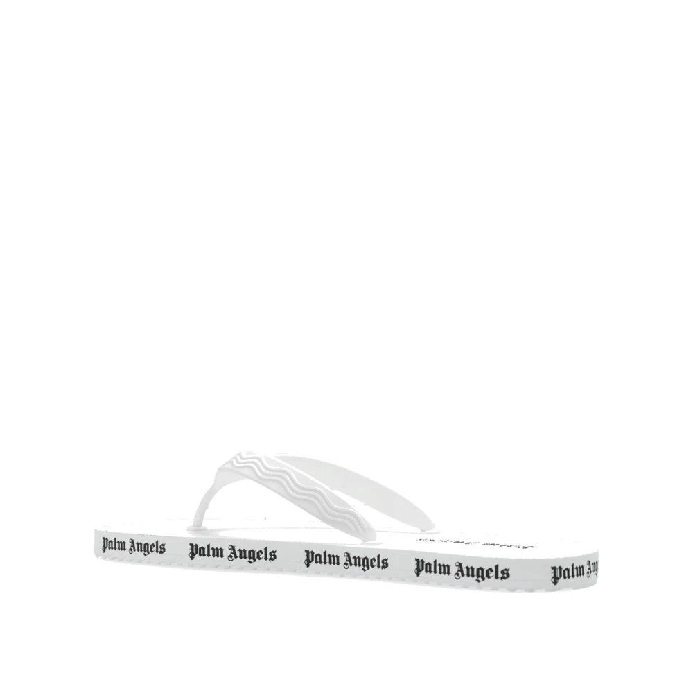 Palm Angels White Rubber Slides by Palm Angels