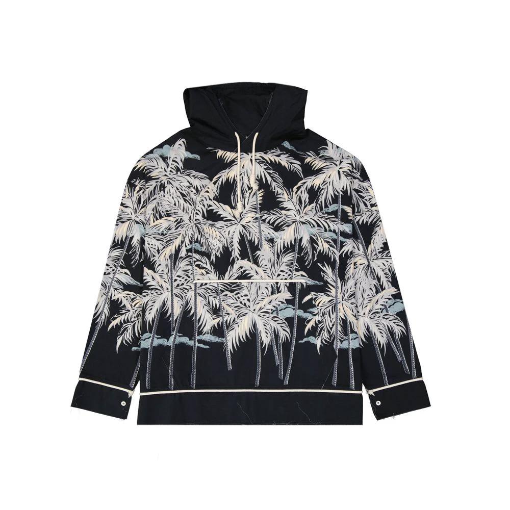 Palm Angels Black Cotton Pattern Shirt by Palm Angels