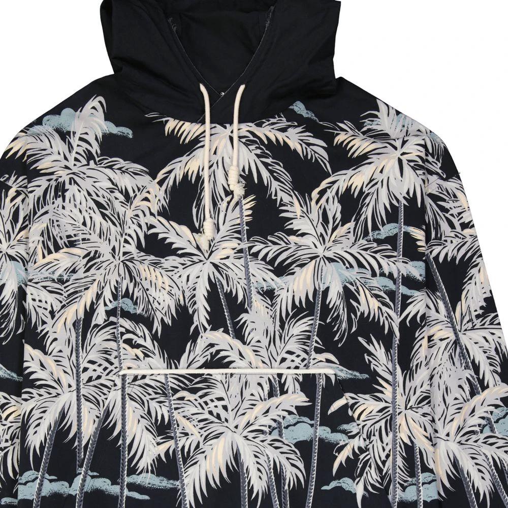Palm Angels Black Cotton Pattern Shirt by Palm Angels
