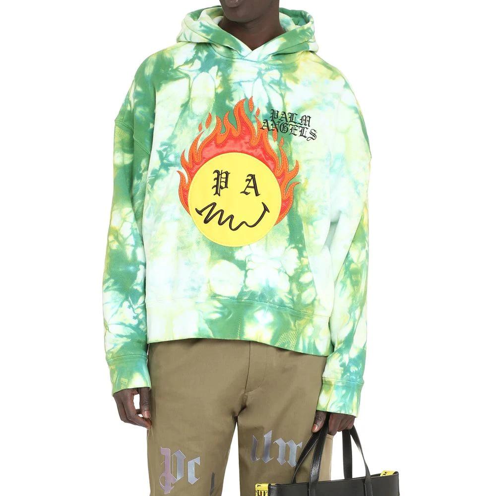 Palm Angels Bicolor Cotton Sweatshirt by Palm Angels