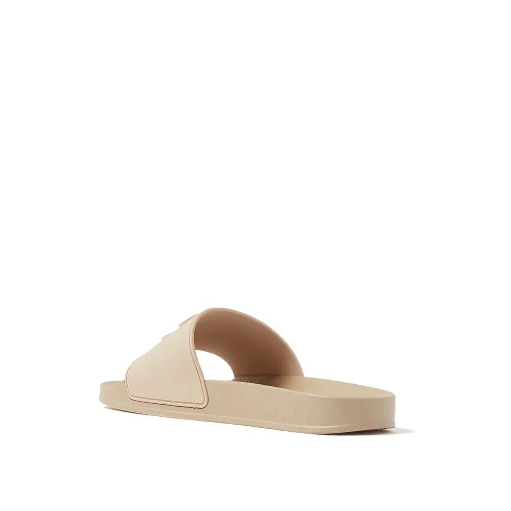 Palm Angels Beige Rubber Slides by Palm Angels