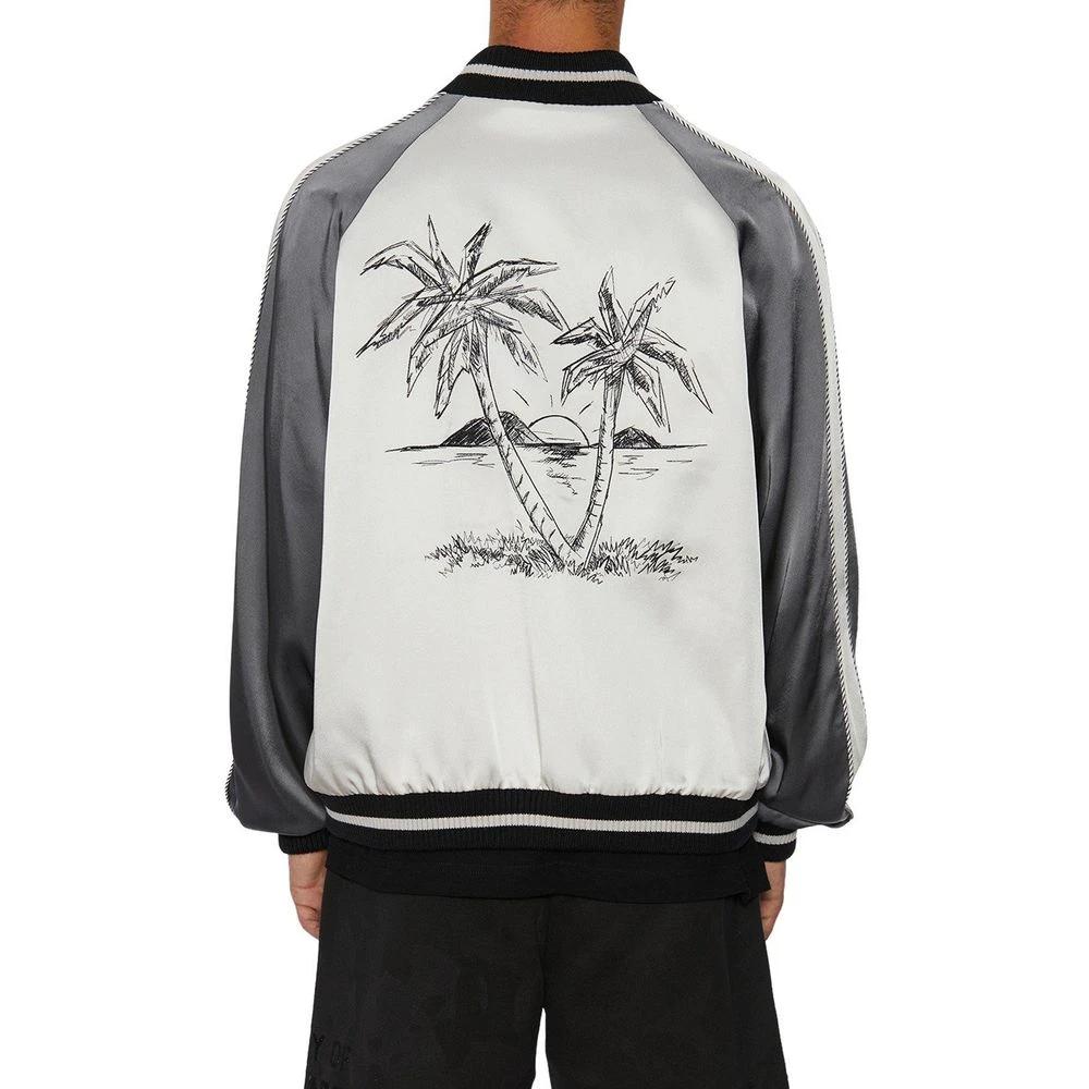 Palm Angels Gray Acetate Bomber by Palm Angels