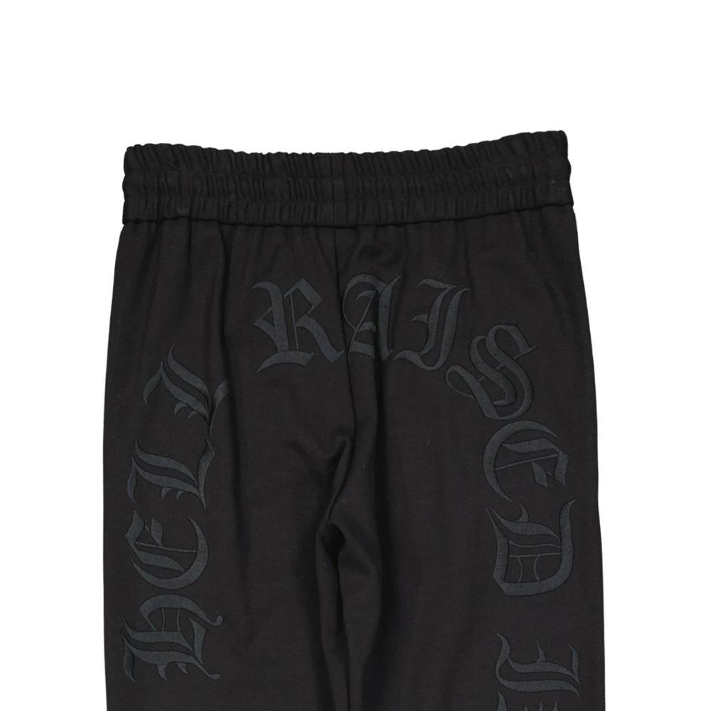 Philipp Plein Black Elastane Joggers (Workout Pants) by Philipp Plein