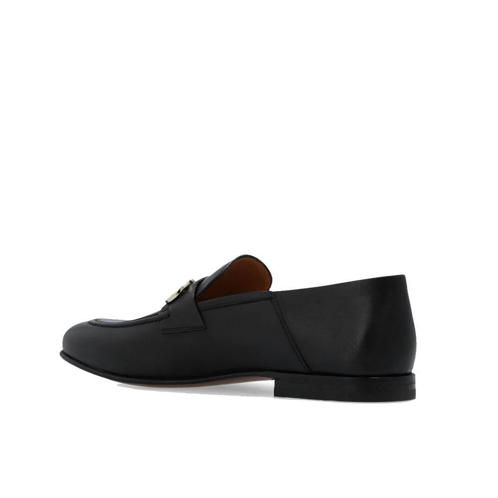 Salvatore Ferragamo Black Calfskin Slip-On Loafers by Salvatore Ferragamo