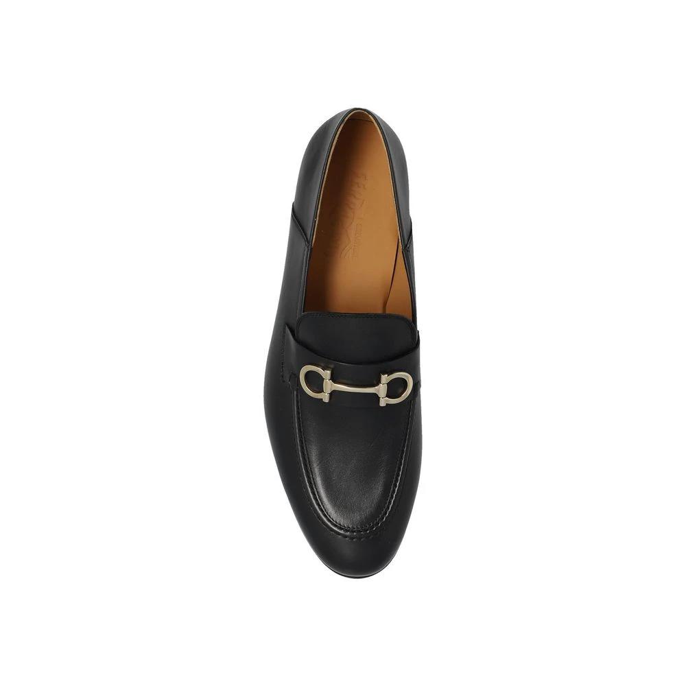Salvatore Ferragamo Black Calfskin Slip-On Loafers by Salvatore Ferragamo