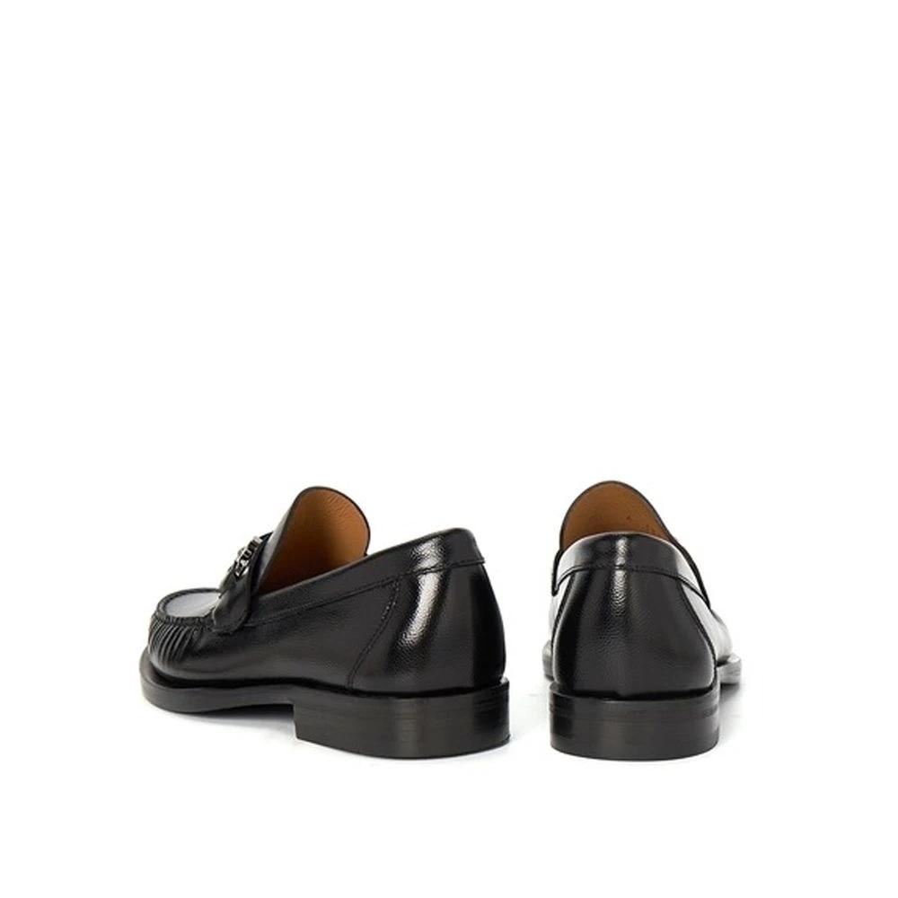 Salvatore Ferragamo Black Calfskin Slip-On Loafers by Salvatore Ferragamo