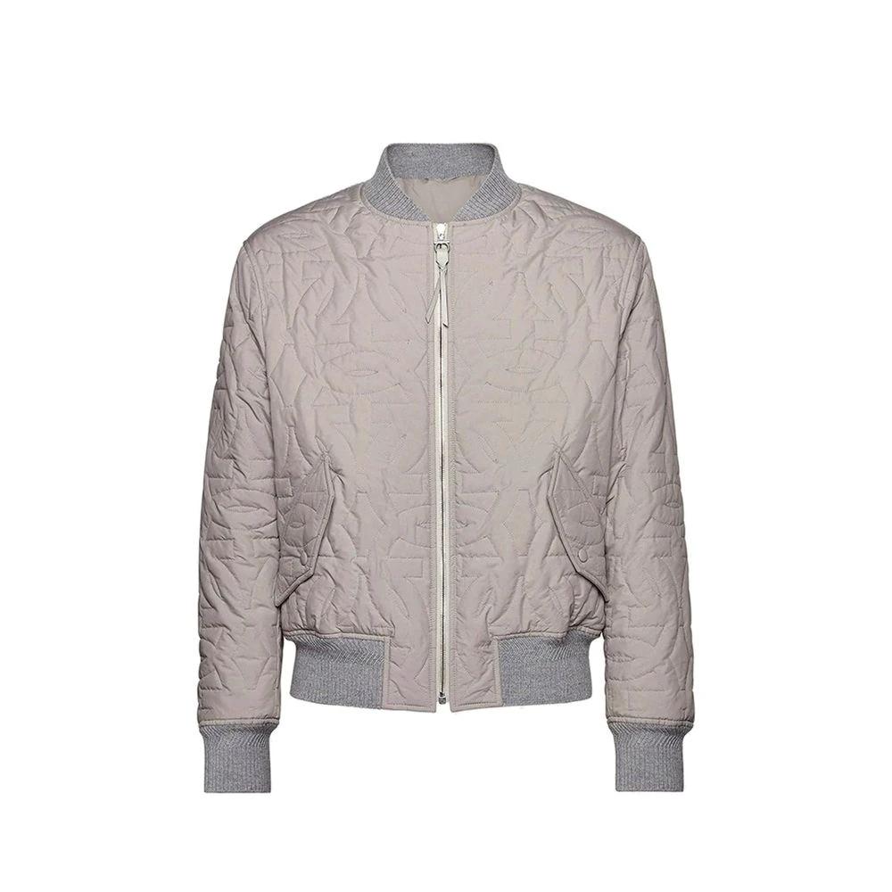Salvatore Ferragamo Gray Polyester Bomber by Salvatore Ferragamo