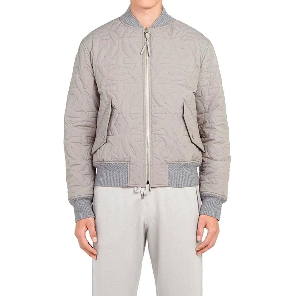 Salvatore Ferragamo Gray Polyester Bomber by Salvatore Ferragamo