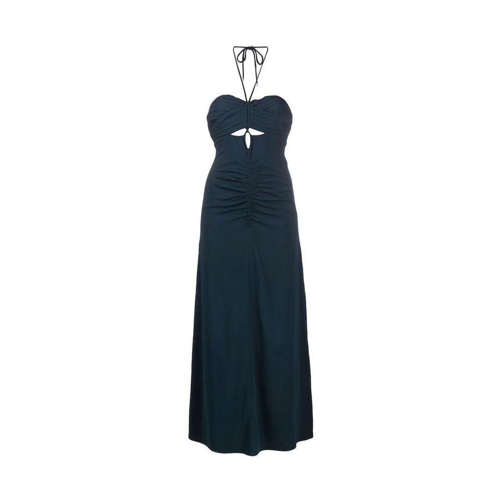 Self-Portrait Gray Viscose Casual Dress by Self-Portrait