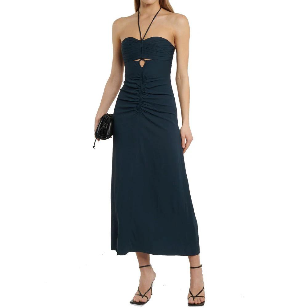 Self-Portrait Gray Viscose Casual Dress by Self-Portrait