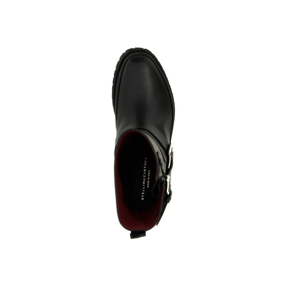 Stella McCartney Black Polyester Lace-Up Boots by Stella McCartney