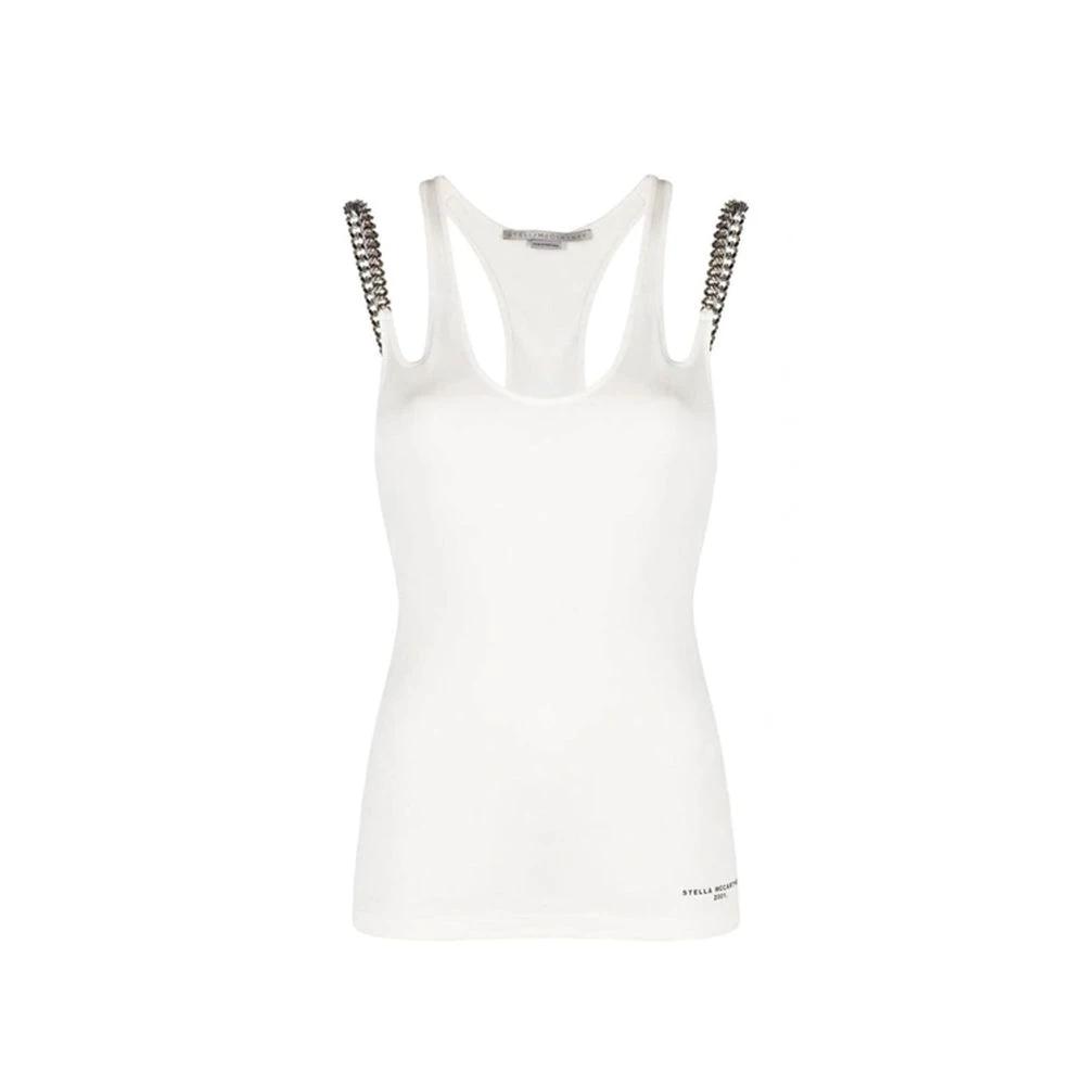 Stella McCartney White Cotton Tank Tops by Stella McCartney
