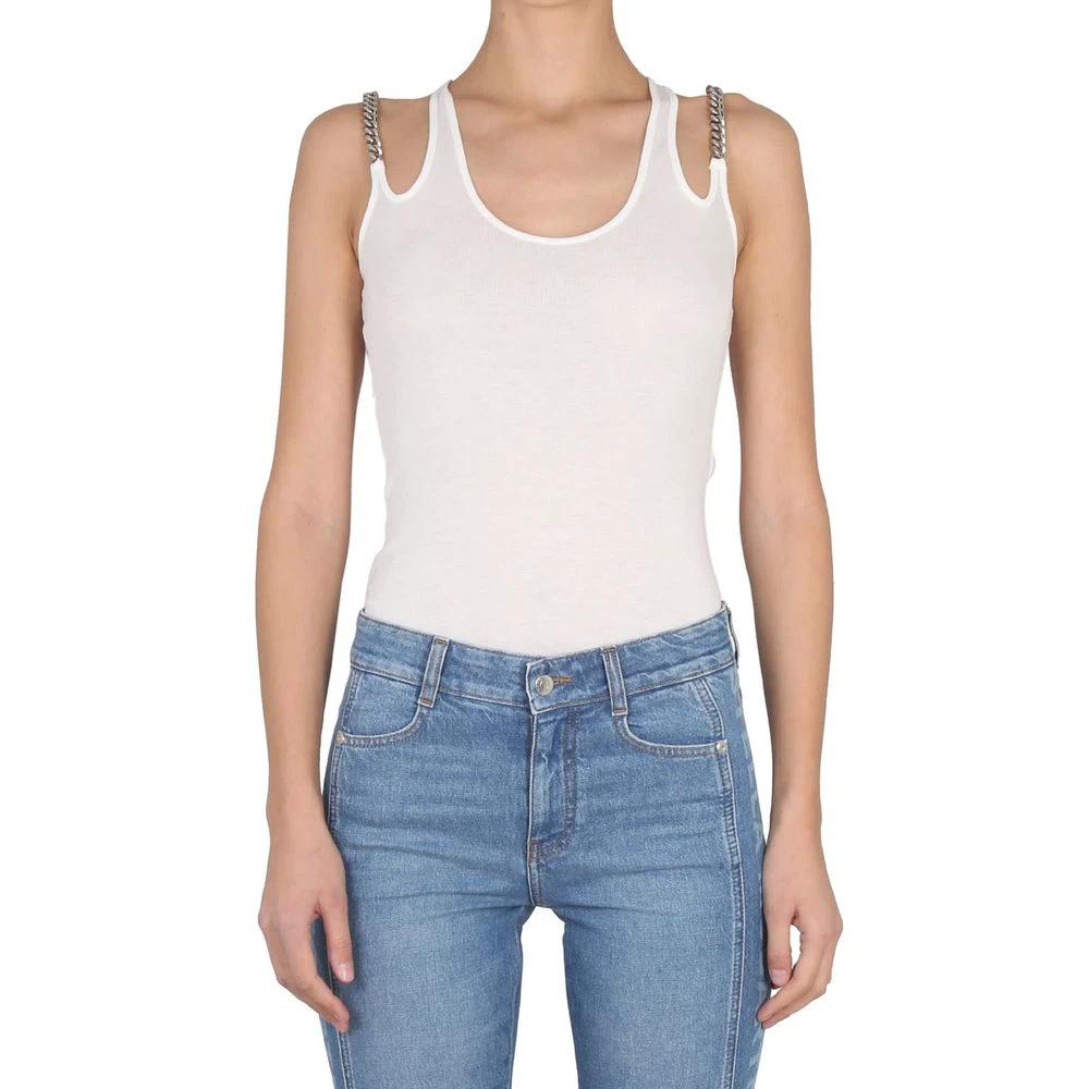 Stella McCartney White Cotton Tank Tops by Stella McCartney