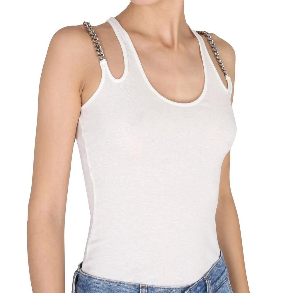 Stella McCartney White Cotton Tank Tops by Stella McCartney