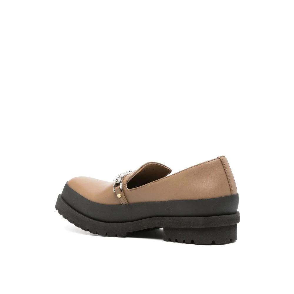 Stella McCartney Brown Vegan Leather Slip-On Loafers by Stella McCartney