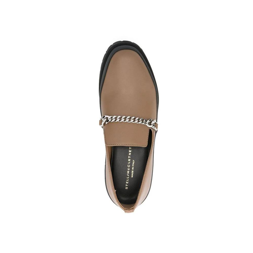 Stella McCartney Brown Vegan Leather Slip-On Loafers by Stella McCartney