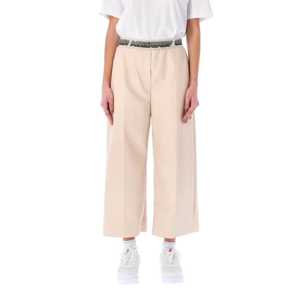 Stella McCartney Beige Viscose Cropped Pants by Stella McCartney