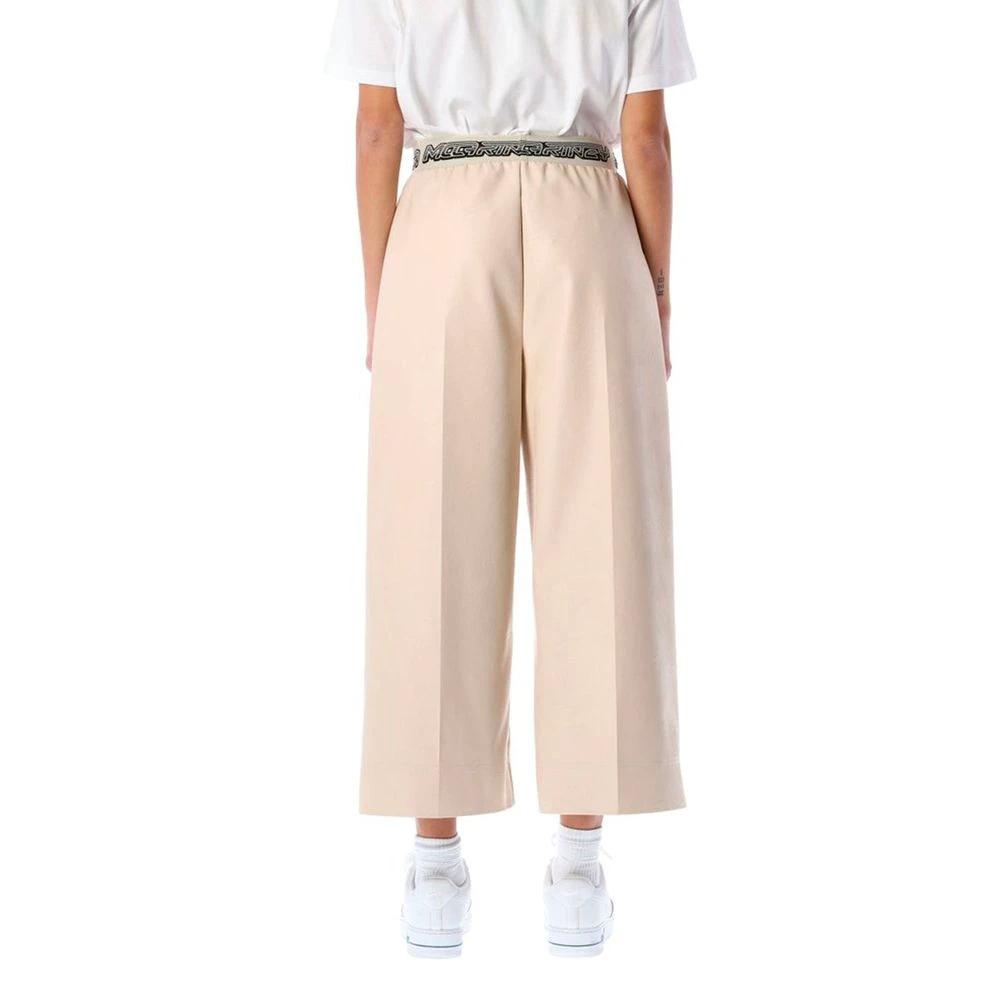 Stella McCartney Beige Viscose Cropped Pants by Stella McCartney