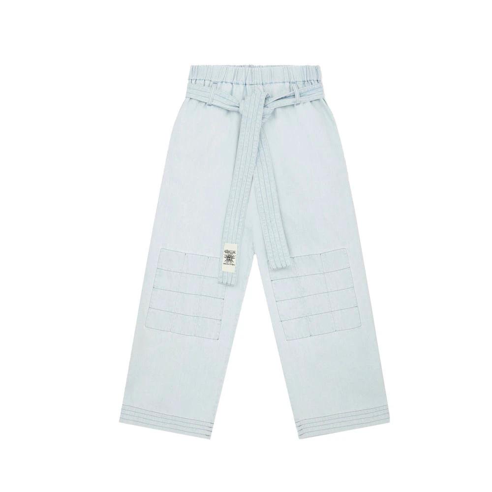 Stella McCartney Blue Cotton Casual Pants by Stella McCartney