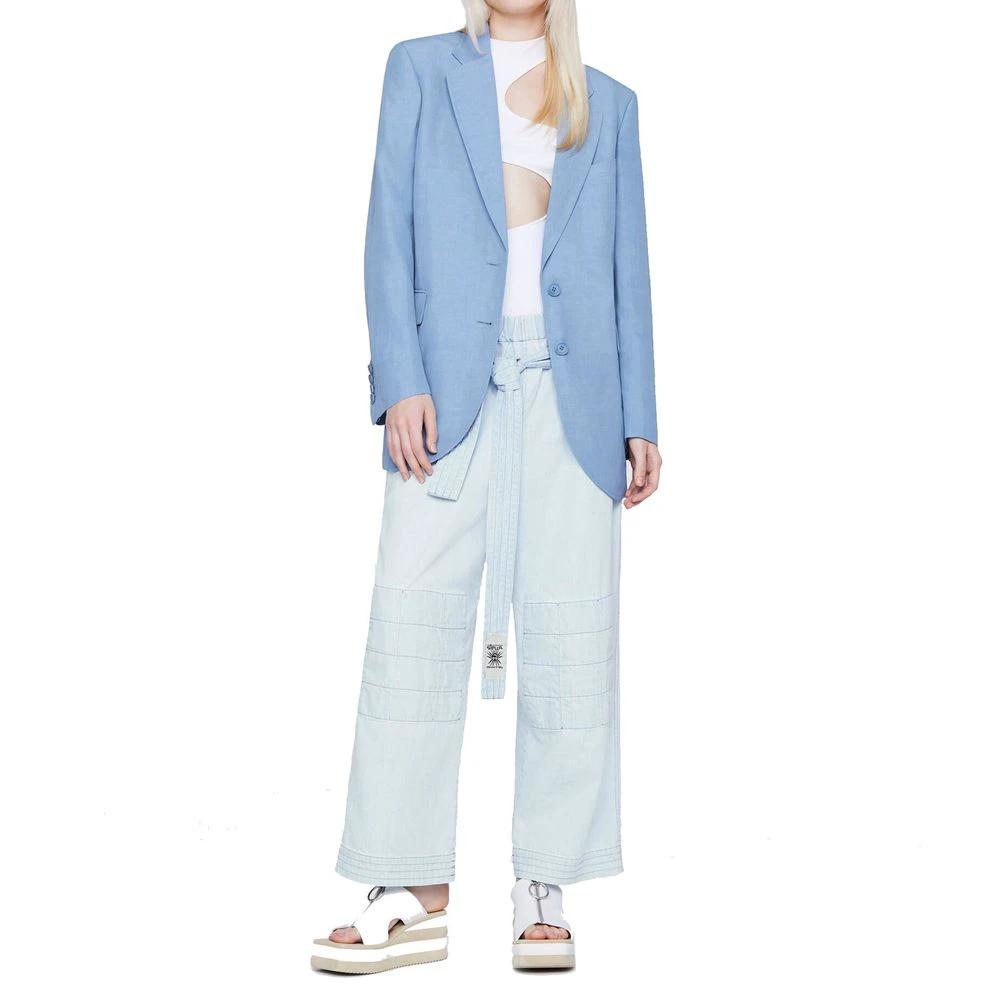 Stella McCartney Blue Cotton Casual Pants by Stella McCartney