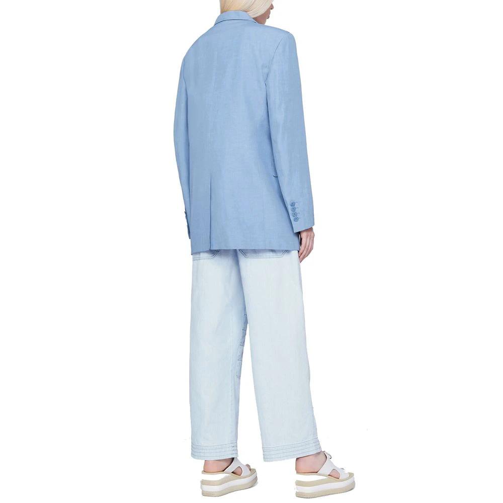 Stella McCartney Blue Cotton Casual Pants by Stella McCartney