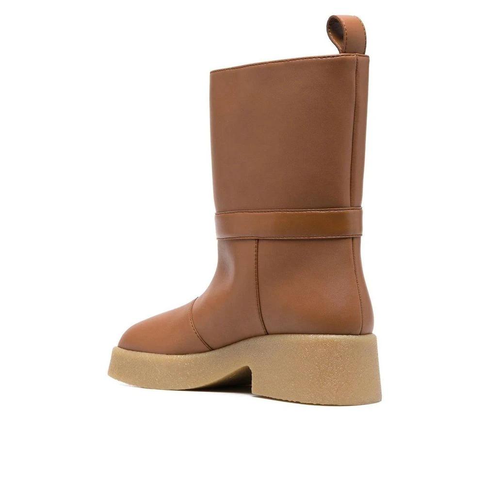 Stella McCartney Brown Polyethylene Ankle Boots by Stella McCartney