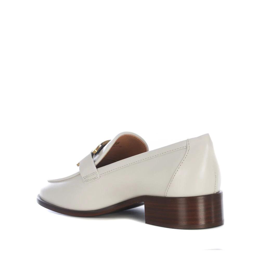 Tod's White Calfskin Slip-On Loafers by Tod's
