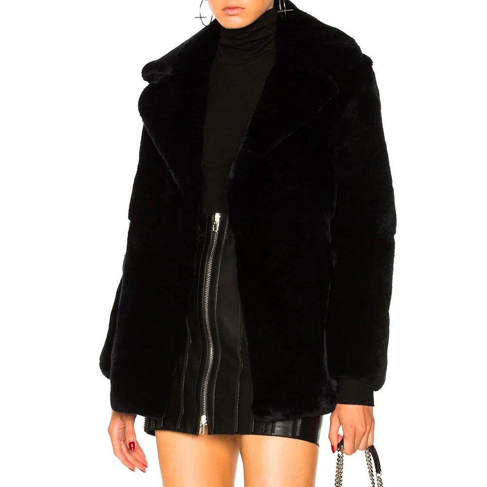 Alberta Ferretti Blue Rabbit Fur Coat by Alberta Ferretti