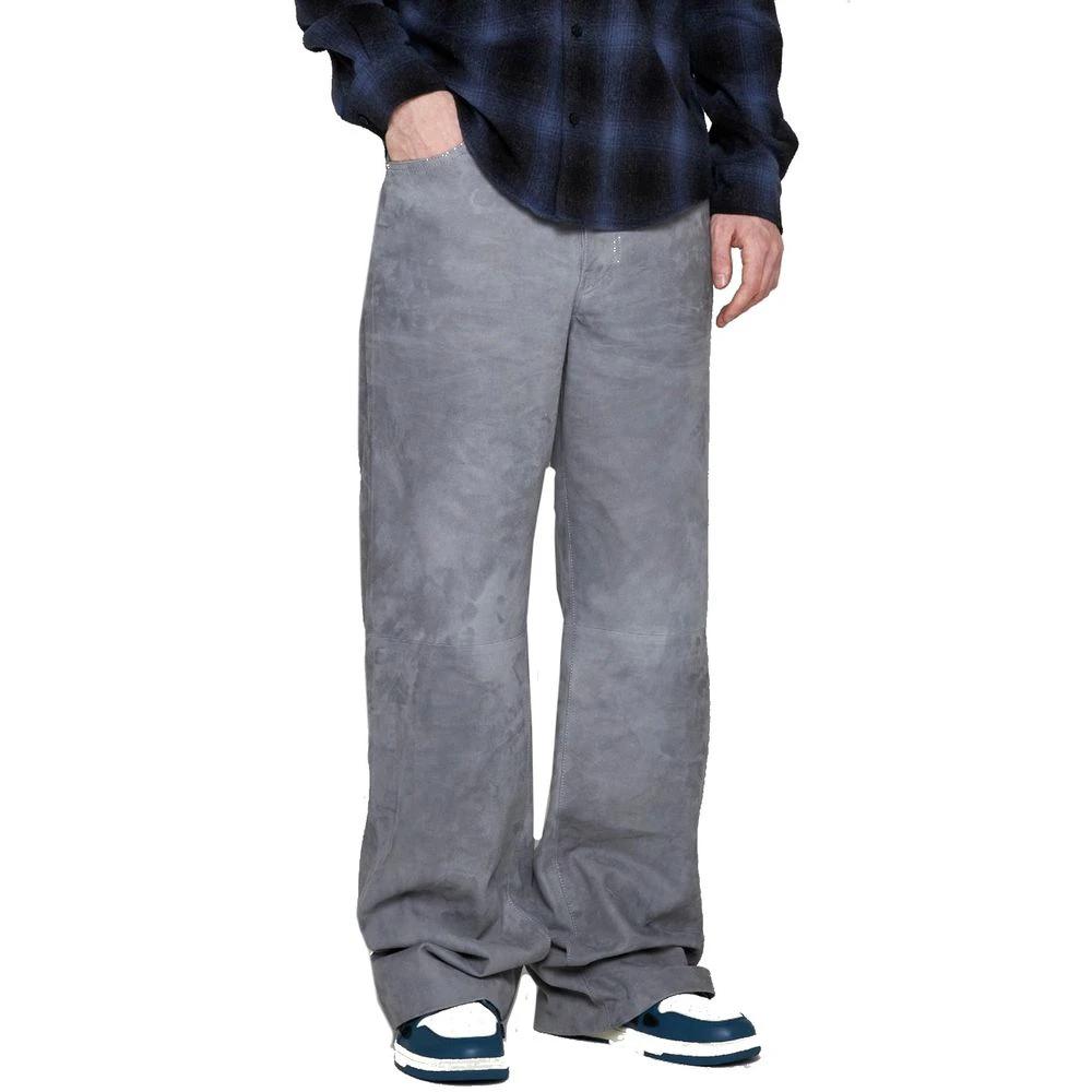 Amiri Gray Leather Pants by Amiri