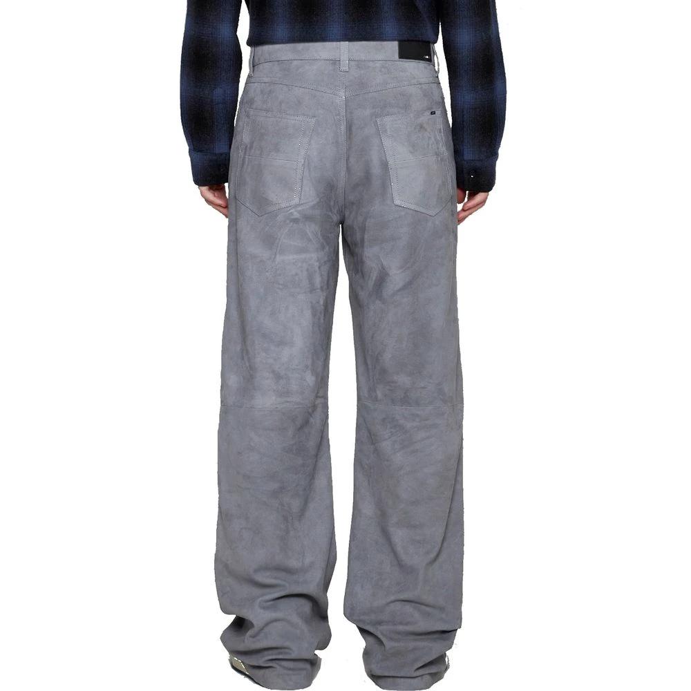 Amiri Gray Leather Pants by Amiri
