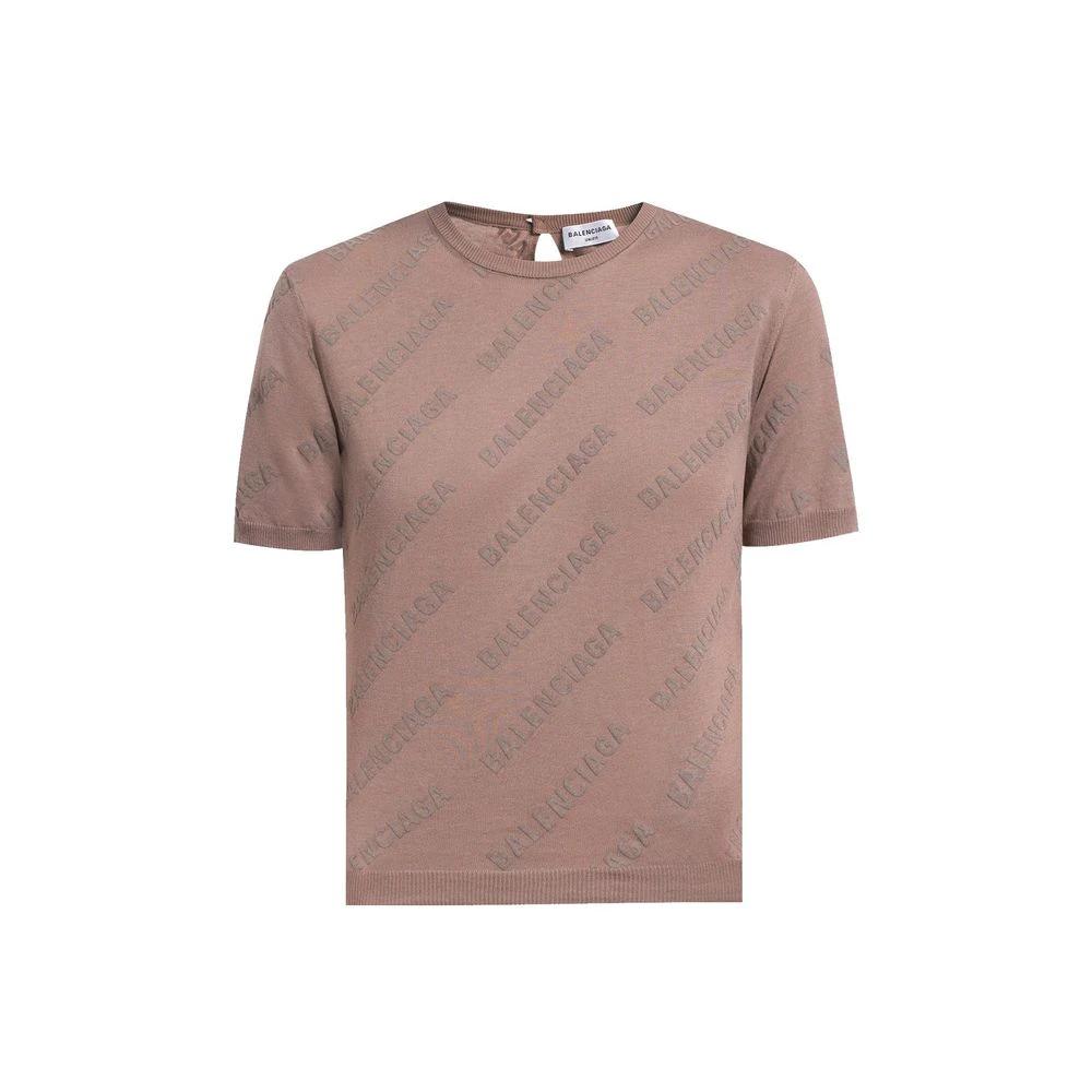 Balenciaga Brown Cotton Tank Tops by Balenciaga