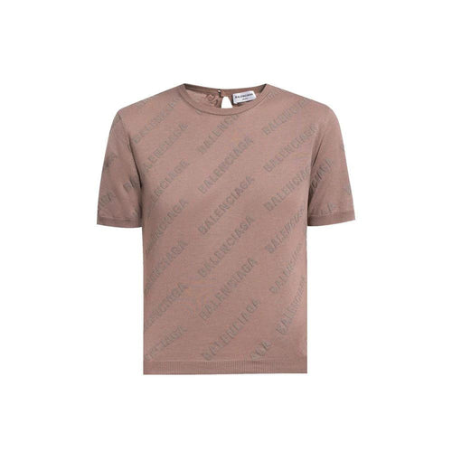 Balenciaga Brown Cotton Tank Tops by Balenciaga