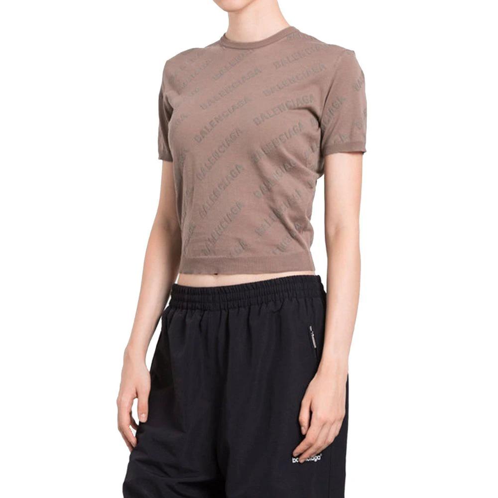 Balenciaga Brown Cotton Tank Tops by Balenciaga