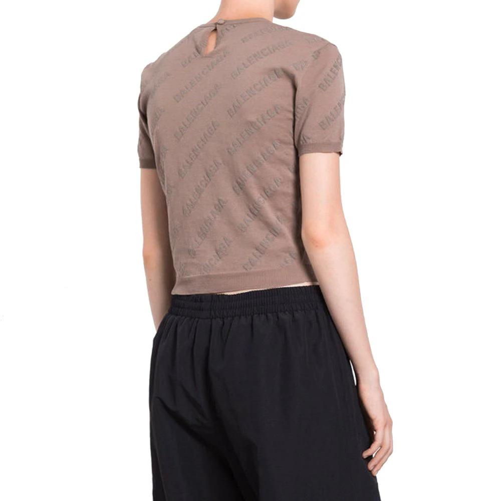 Balenciaga Brown Cotton Tank Tops by Balenciaga