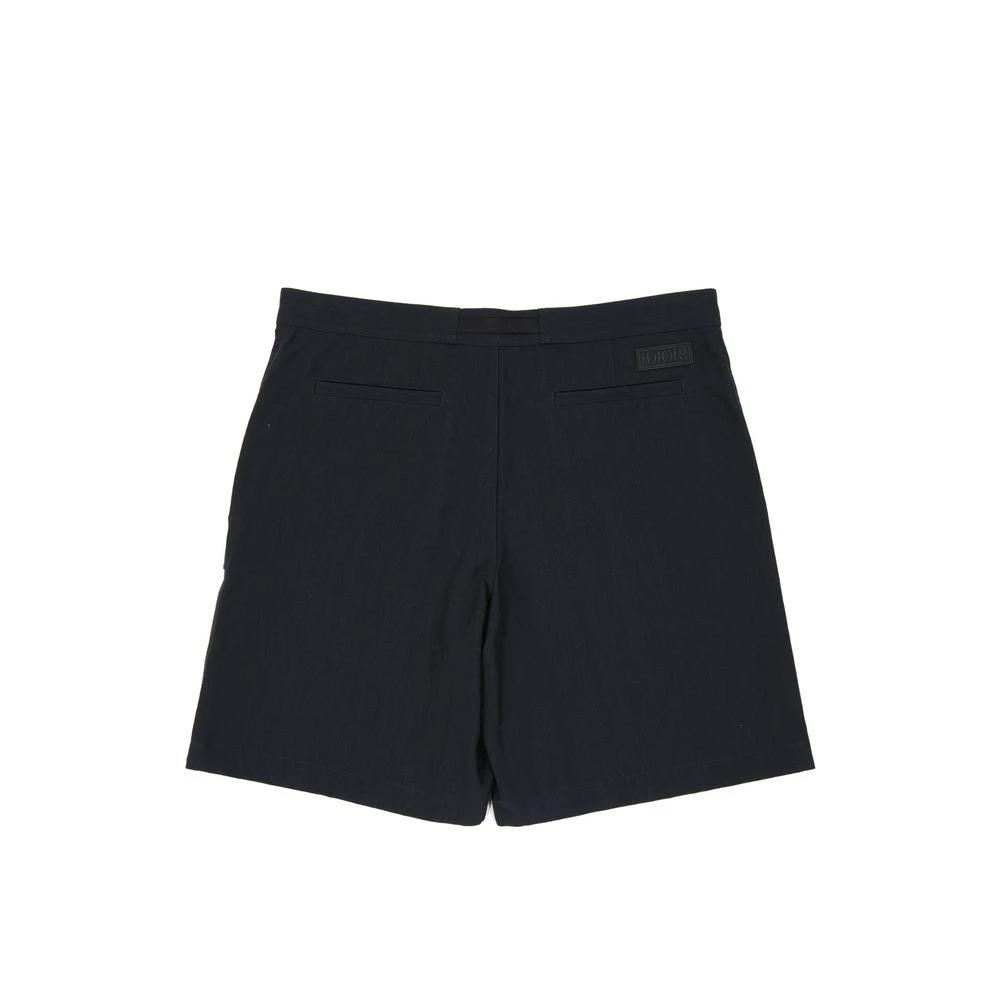 Dior Black Cotton Bermuda Shorts by Dior
