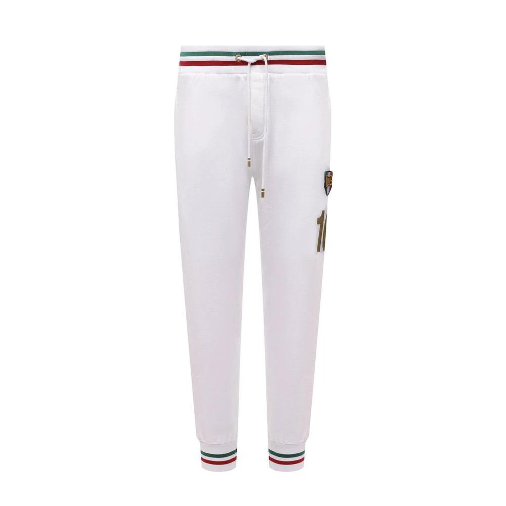 Dolce & Gabbana White Cotton Joggers (Workout Pants) by Dolce & Gabbana