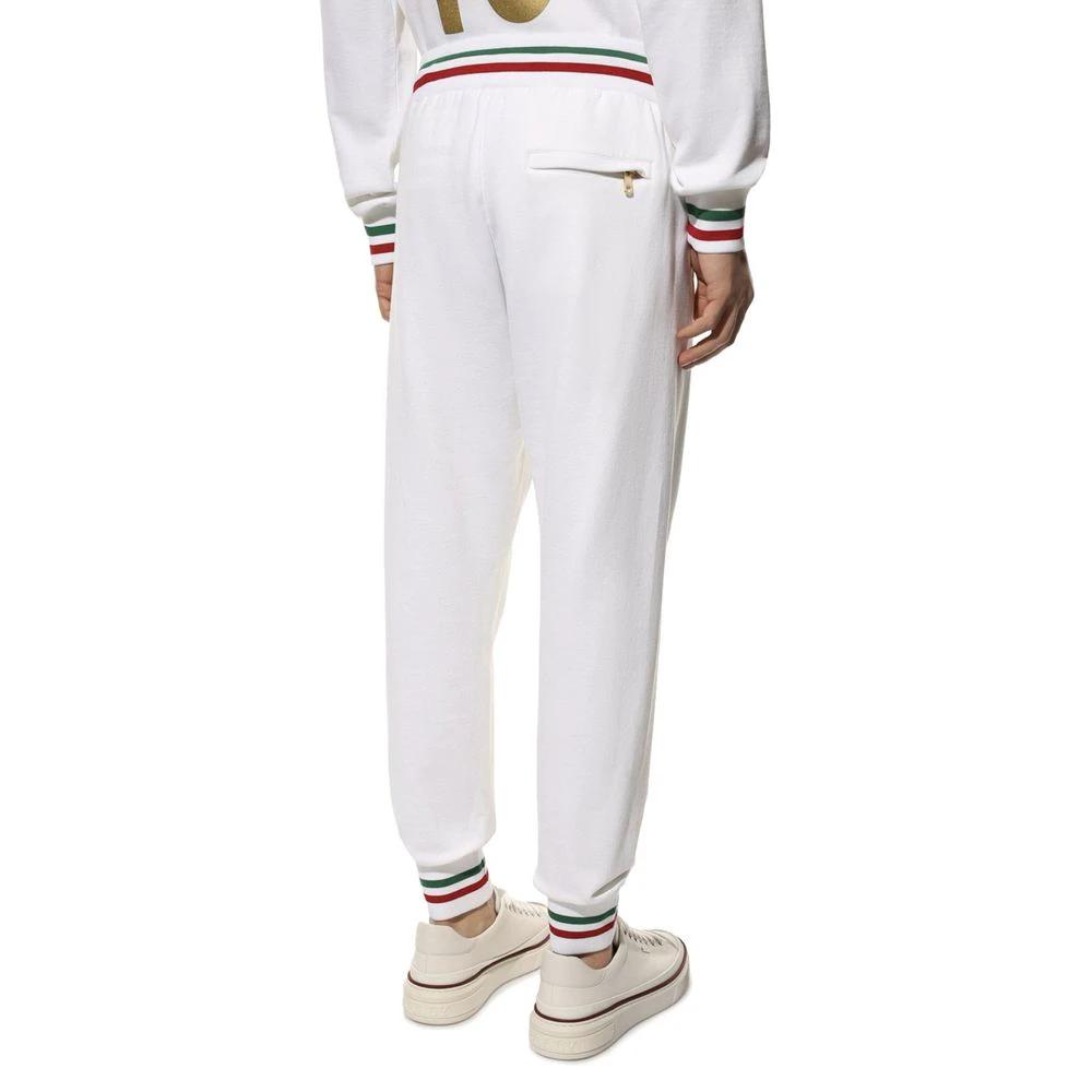 Dolce & Gabbana White Cotton Joggers (Workout Pants) by Dolce & Gabbana