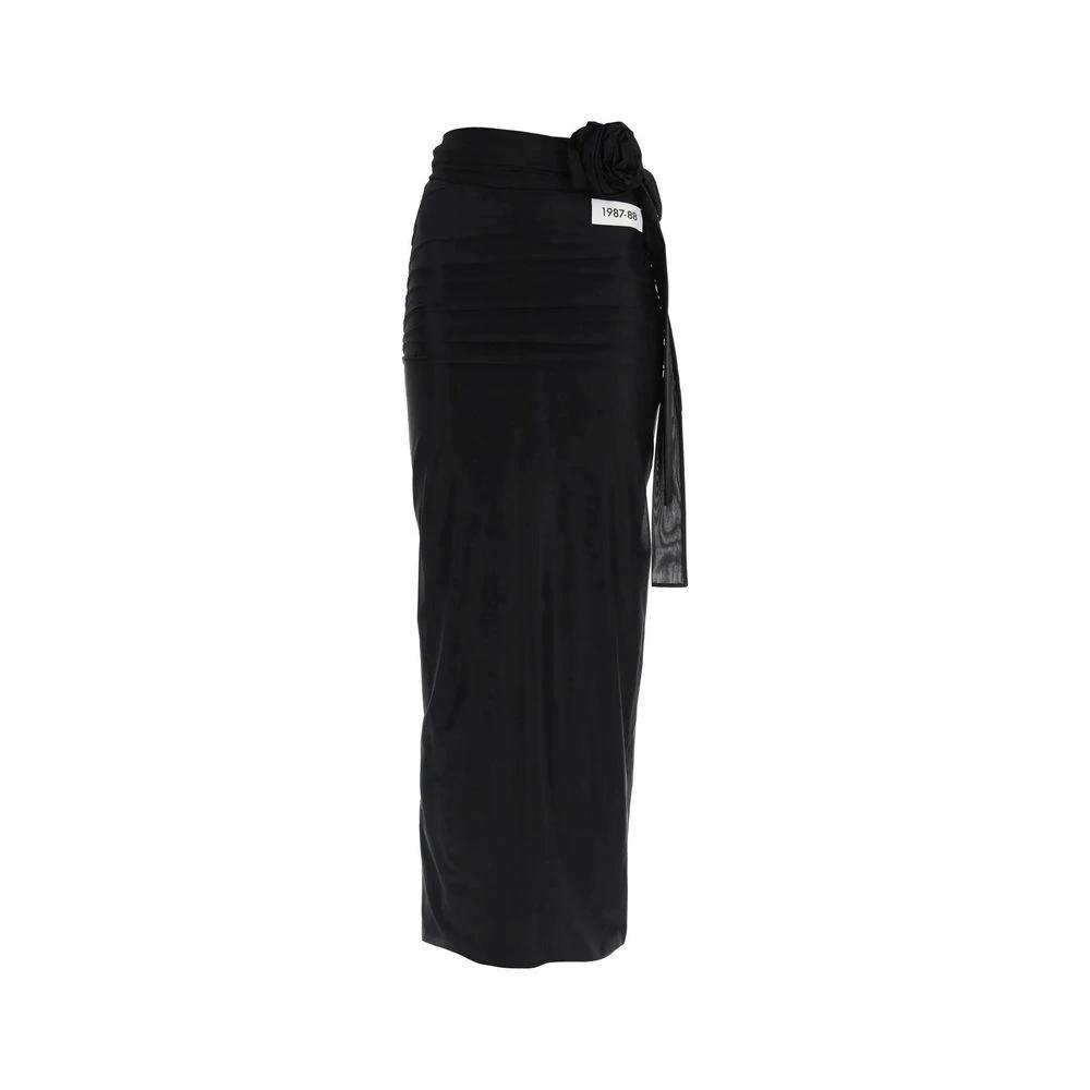 Dolce & Gabbana Black Elastane Long Skirt by Dolce & Gabbana