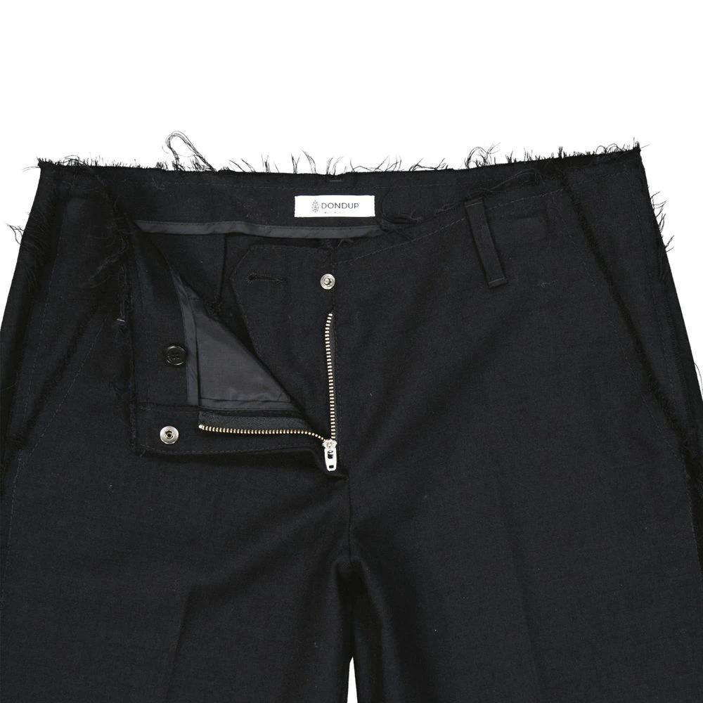 Dondup Black Virgin Wool Bermuda Shorts by Dondup