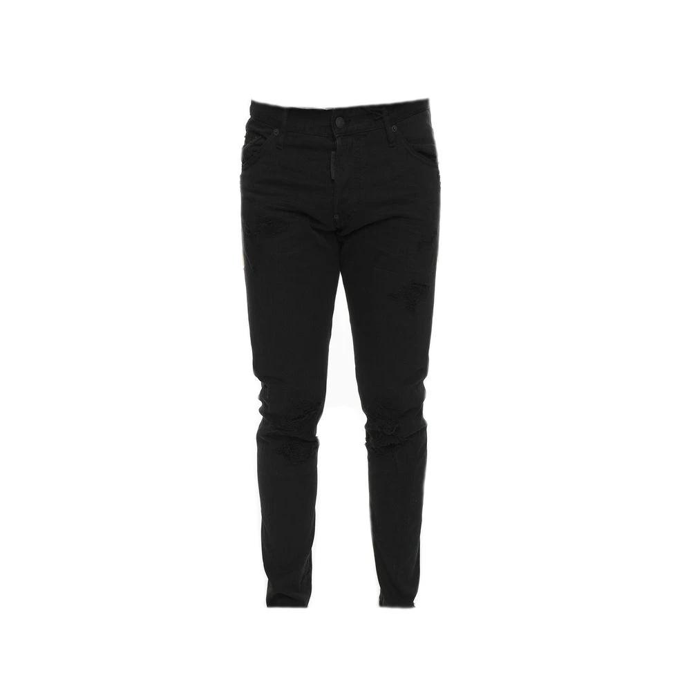Dsquared² Black Cotton Skinny Jeans by Dsquared²