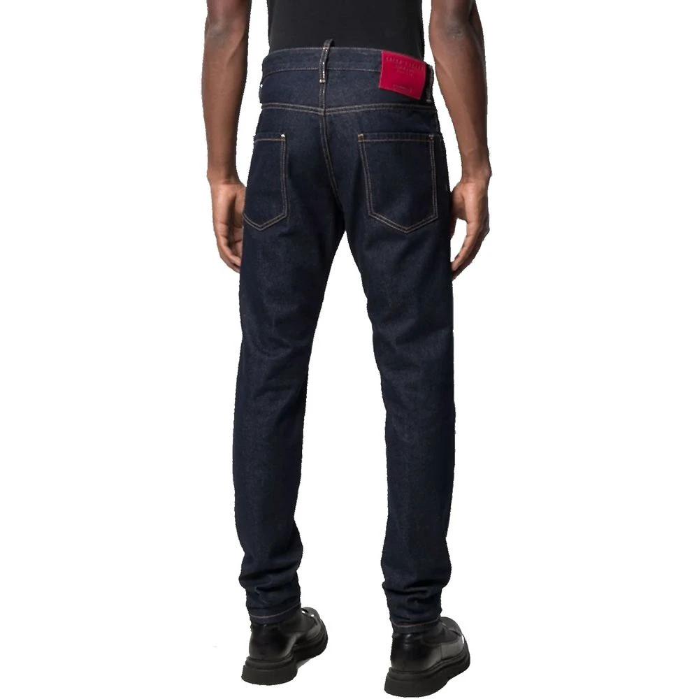 Dsquared² Blue Cotton Straight-Leg Jeans by Dsquared²