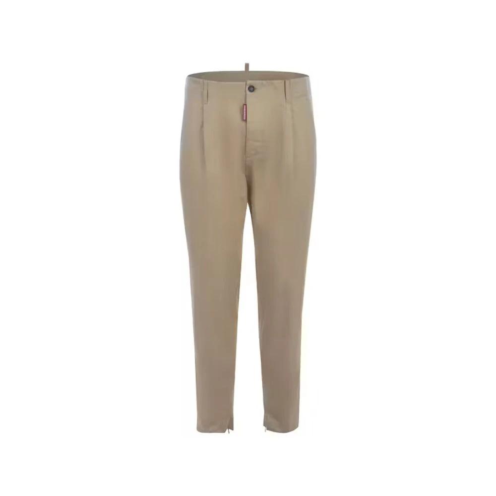 Dsquared² Beige Cotton Chino Pants by Dsquared²