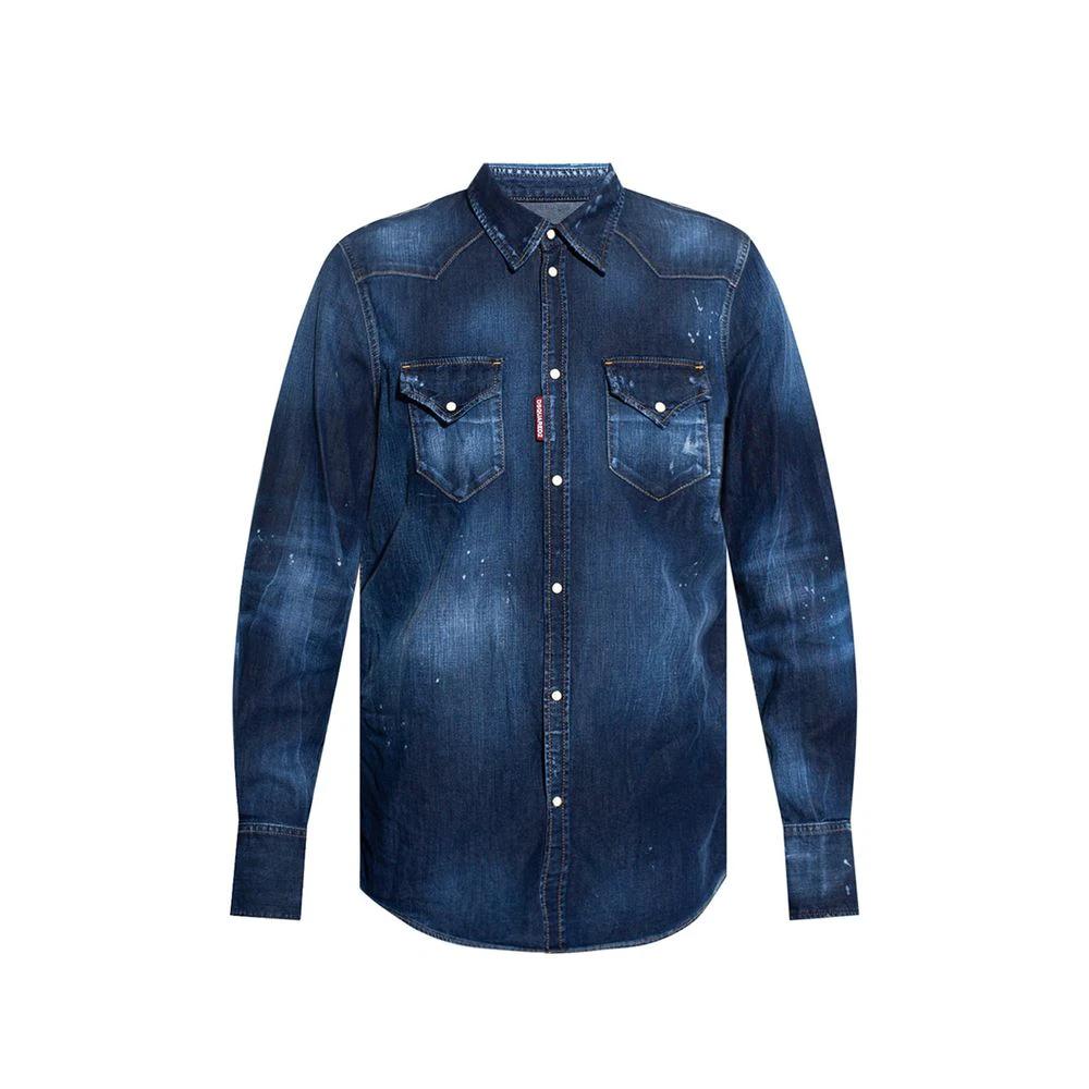 Dsquared² Blue Denim Shirt by Dsquared²