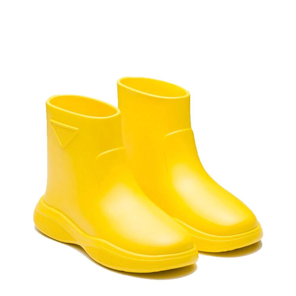 Prada Bicolor Rubber Rain Boots by Prada