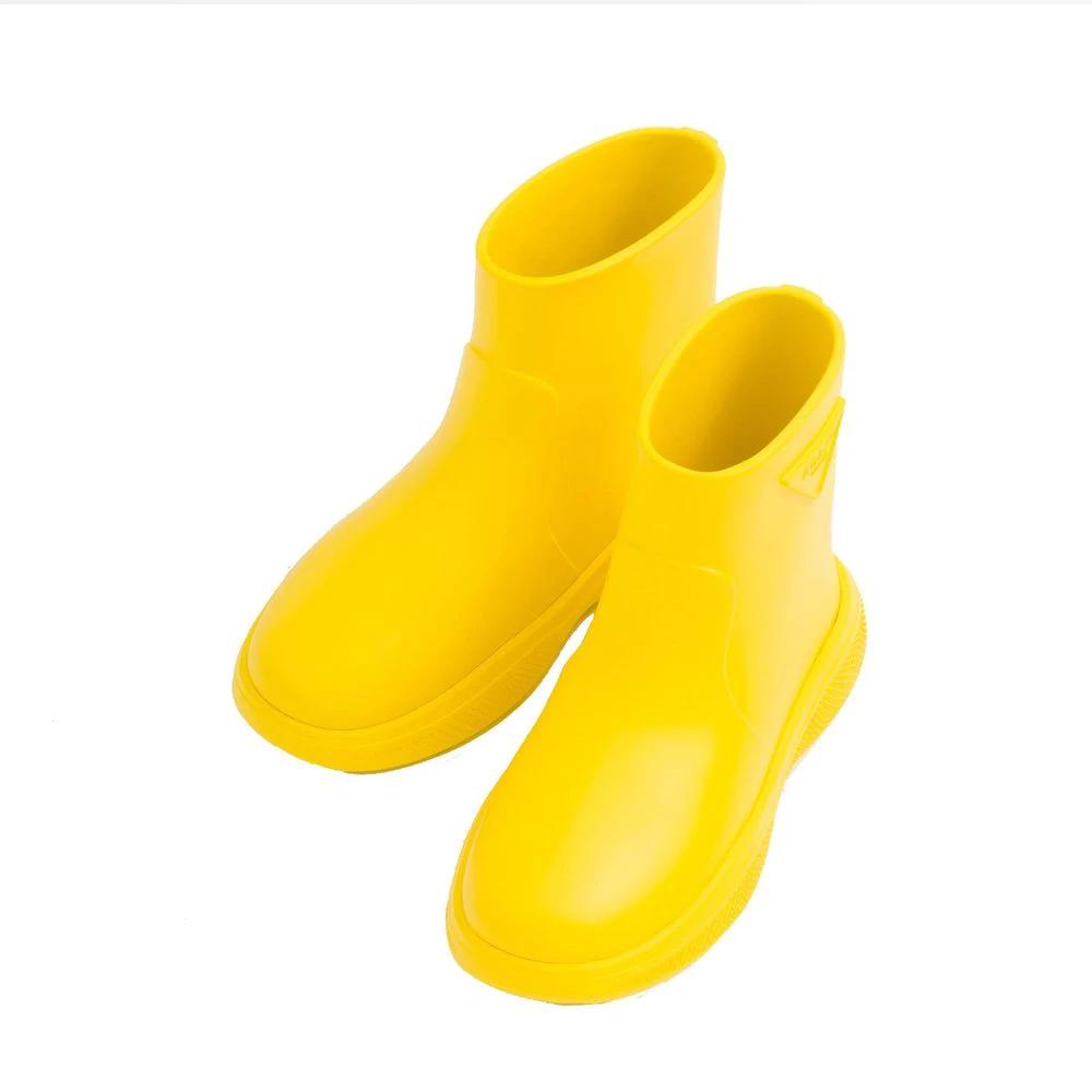 Prada Bicolor Rubber Rain Boots by Prada