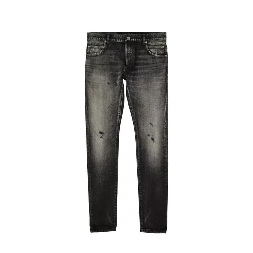 Balmain Black Cotton Skinny Jeans by Balmain